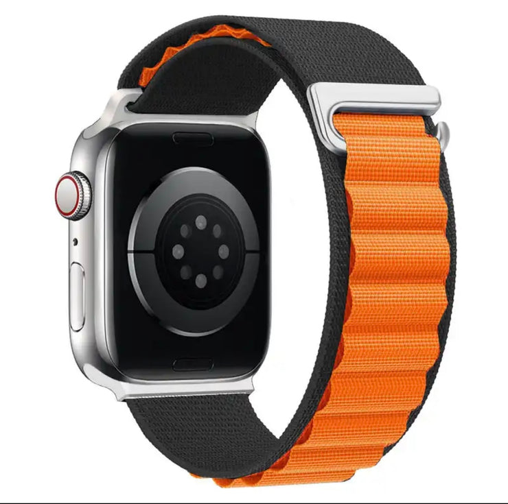 Apple Watch nylon band - Black orange