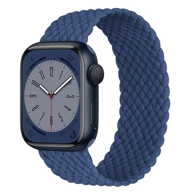 Apple Watch gevlochten solo loop - Atlantic Blue
