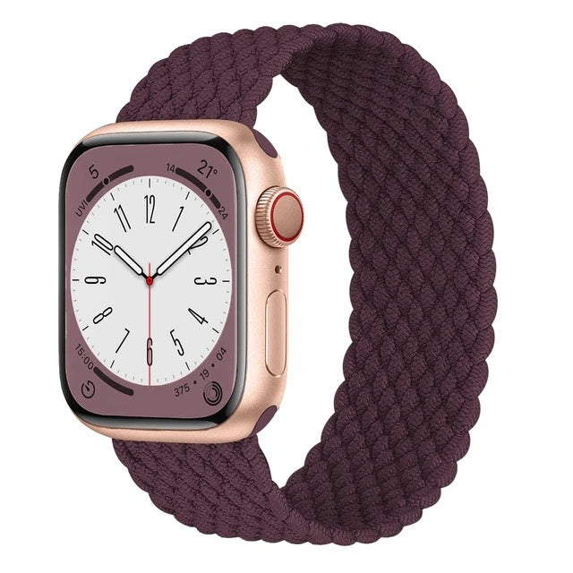 Apple Watch gevlochten solo loop - Dark Cherry